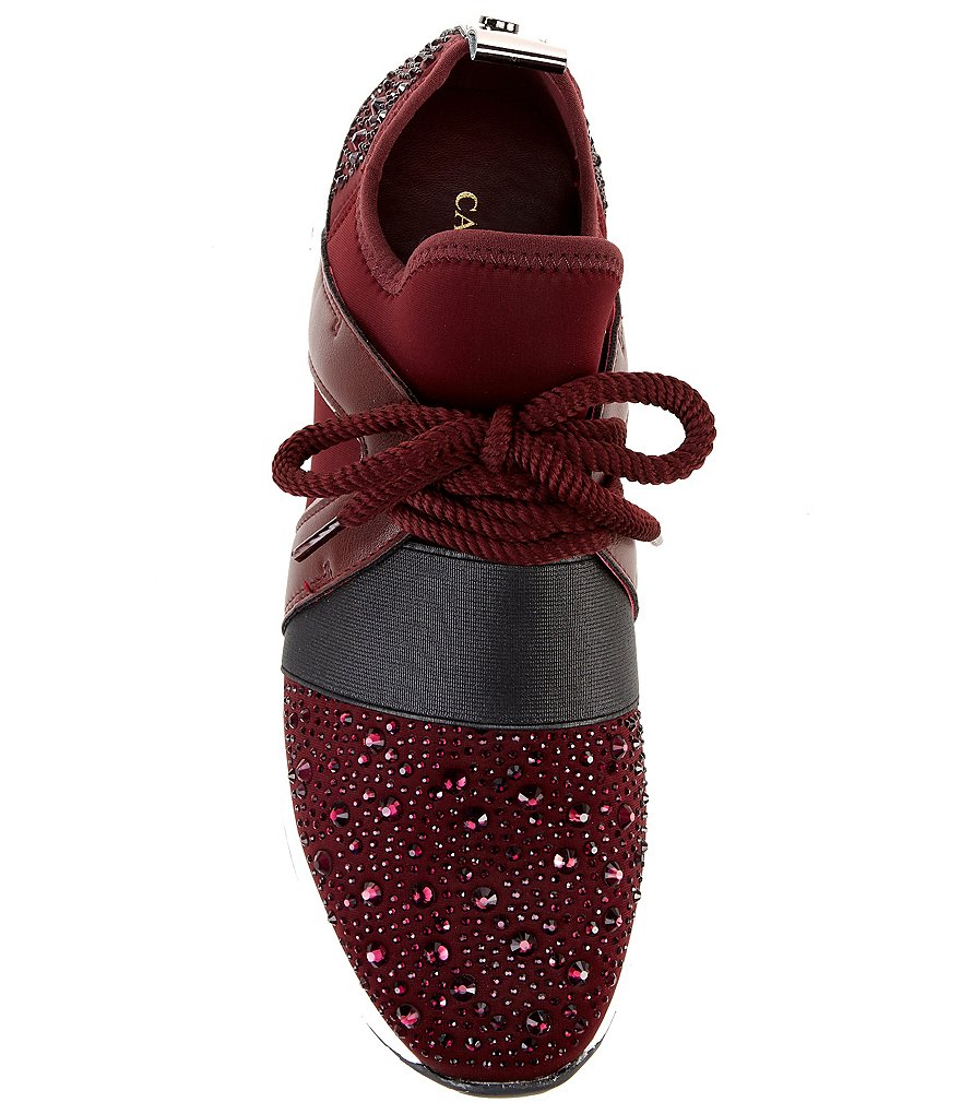 Carvela Lament Bling Embellished Lace-Up Sneakers