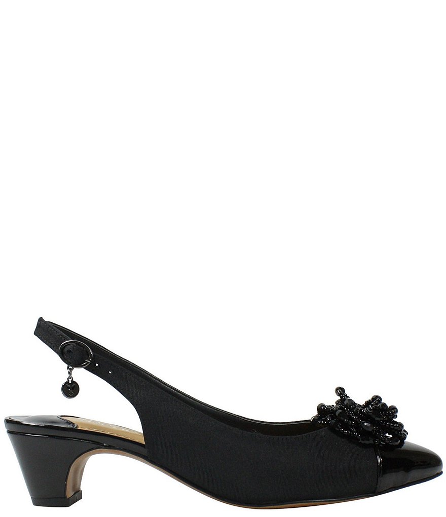 Trotters Kari Pearlized Leather Block-Heel Pumps
