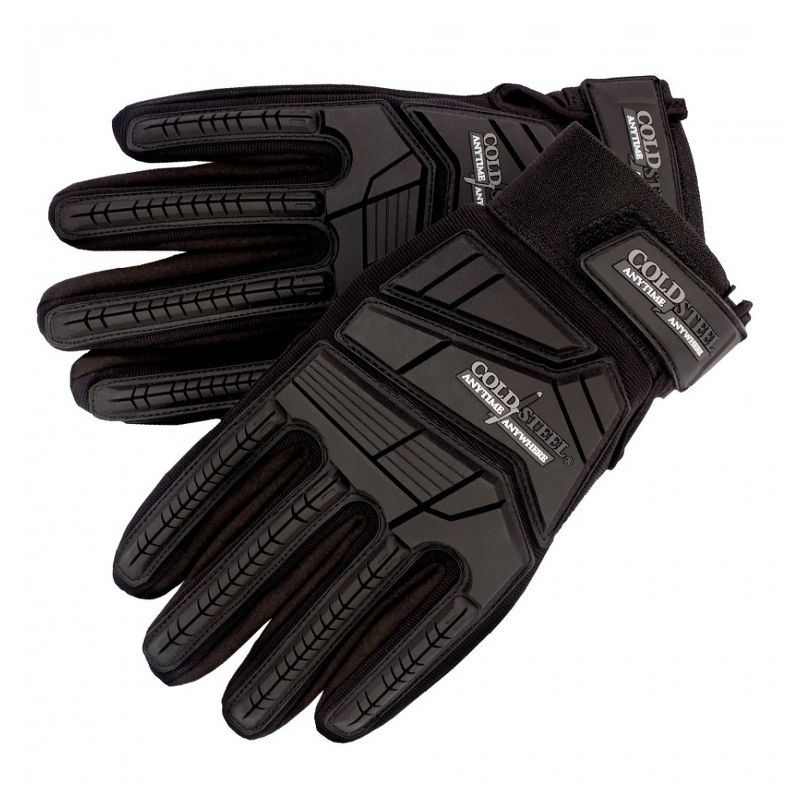 Cold Steel GL12 Universal Use Protective Military Combat Training Tactical Gloves, Size Large, Black