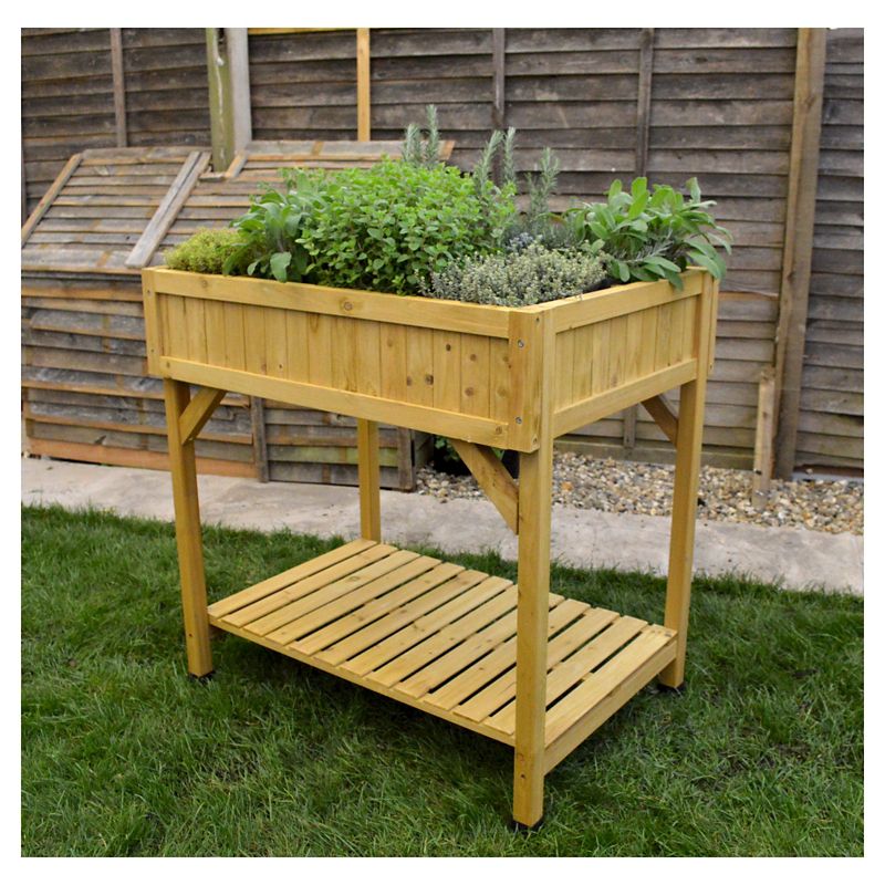 Herb Planter Square (Divider) FSC 100% - Brown - VegTrug