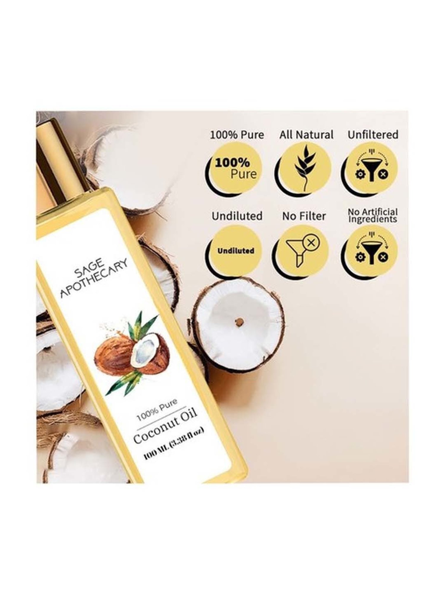 Sage Apothecary Coconut Oil - 100 ml