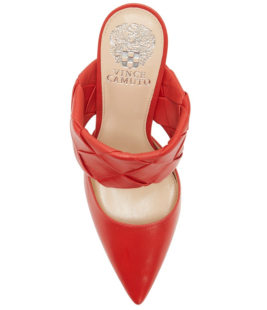 Vince Camuto Alandra Leather Woven Banded Mules