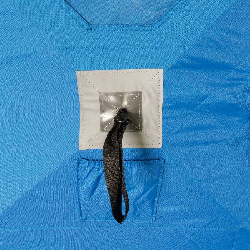 Clam 15497 C-720 2-6 Person Portable 6 x 12 Foot Pop-Up Ice Fishing Angler Double Thermal Hub Shelter Tent with Anchors, Tie Ropes, and Carrying Bag