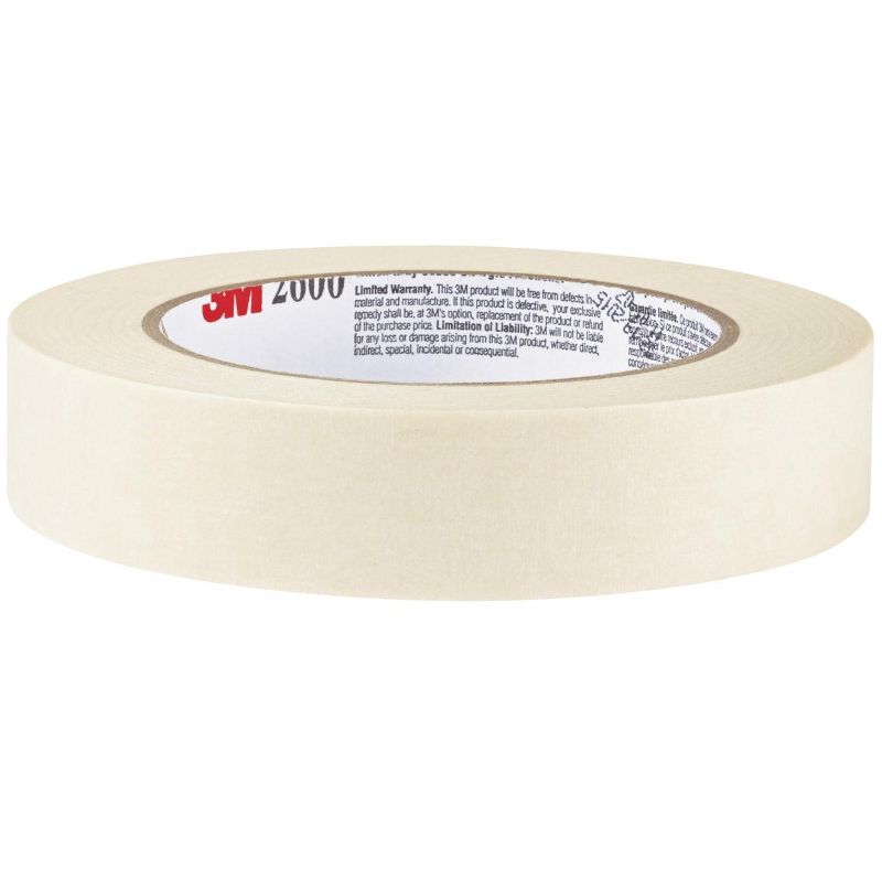 Highland 2600 Masking Tape, 1 Inch x 60 Yards, 3 Inch Core, pk of 9