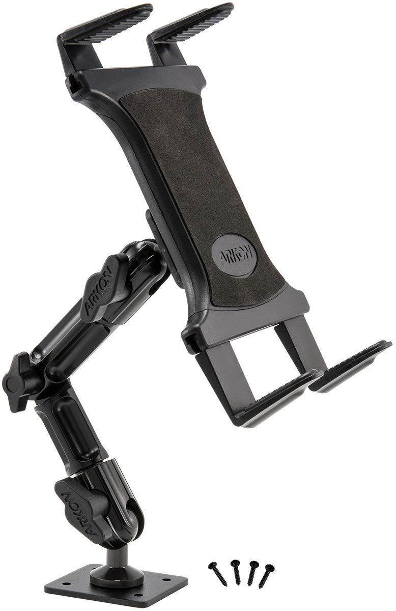 Arkon Heavy Duty Tablet Wall Drill Base Mount with 8 inch Arm for iPad Air iPad Pro iPad 4 3 2 Retail Black - TAB806