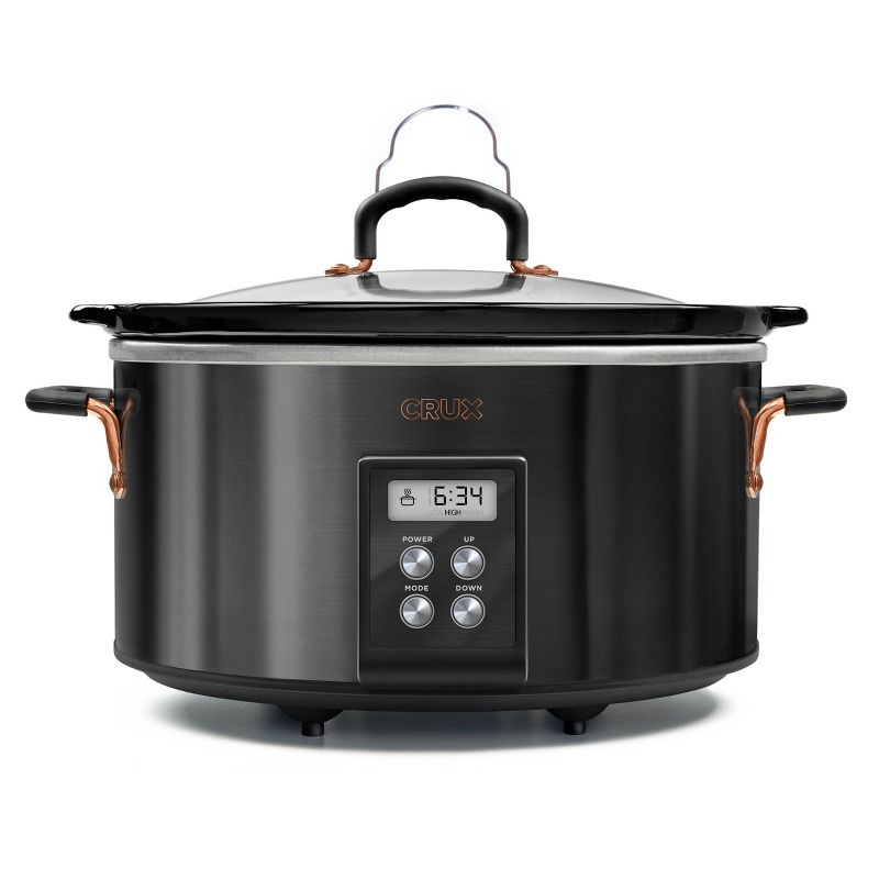 CRUX 6qt Programmable Slow Cooker - Gray