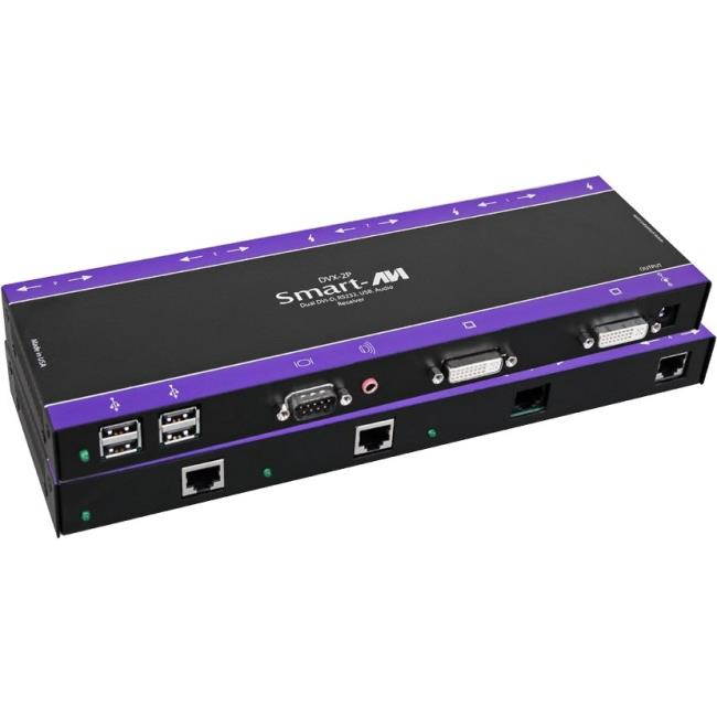 Smartavi DVX-2P-TXS 2x DVI-D USB/Audio/RS-232 CAT6 STP Extender/TX (275ft)
