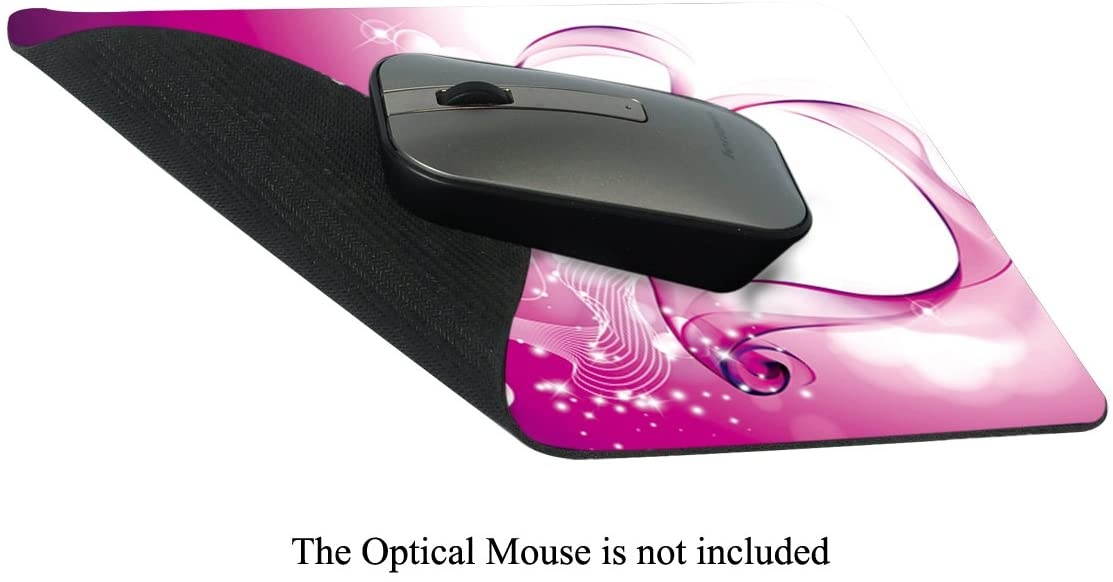 Meffort Inc Standard 9.5 x 7.9 Inch Gaming Mouse Pad - Pink Heart