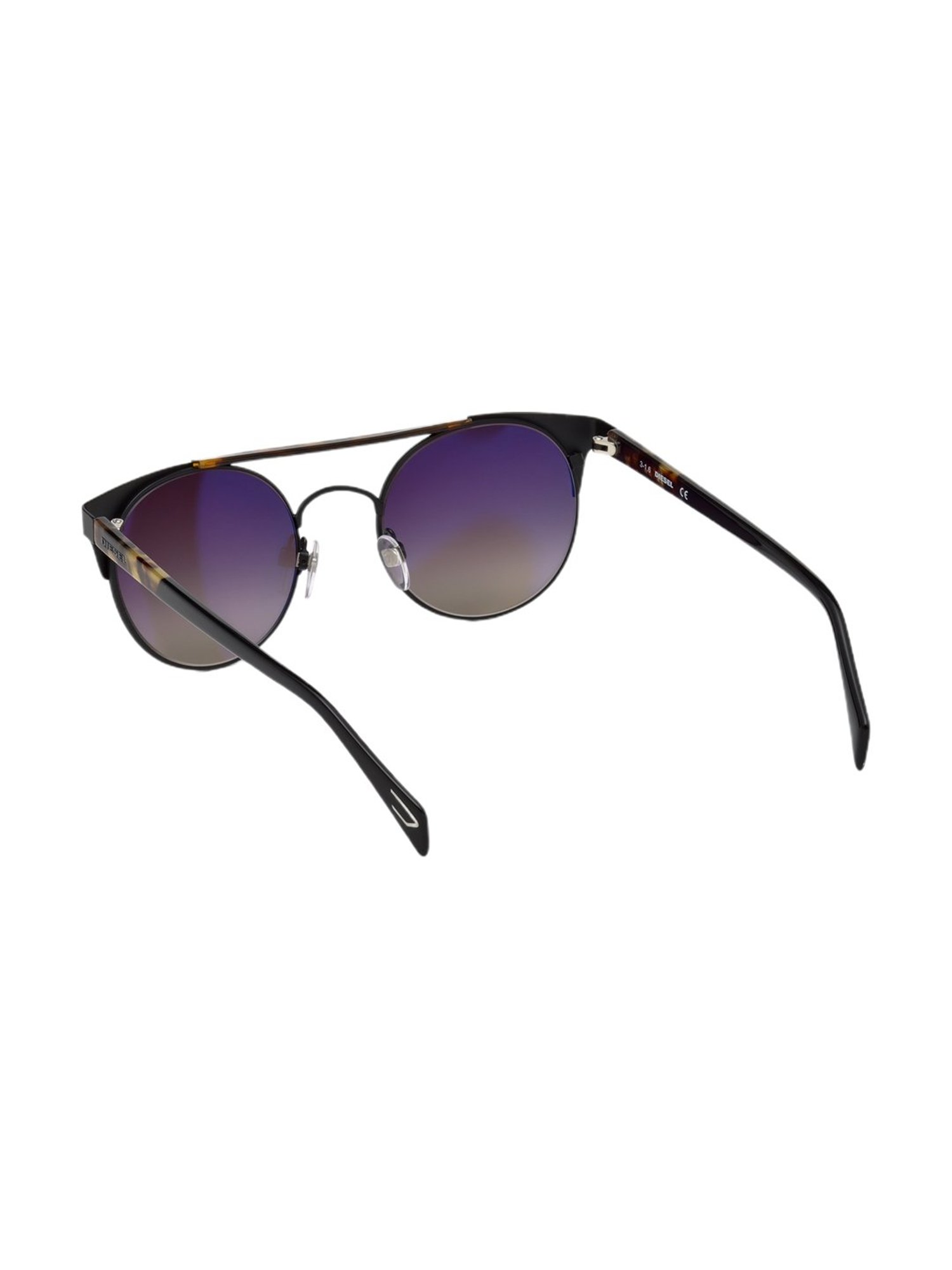 Diesel Brown Round Unisex Sunglasses