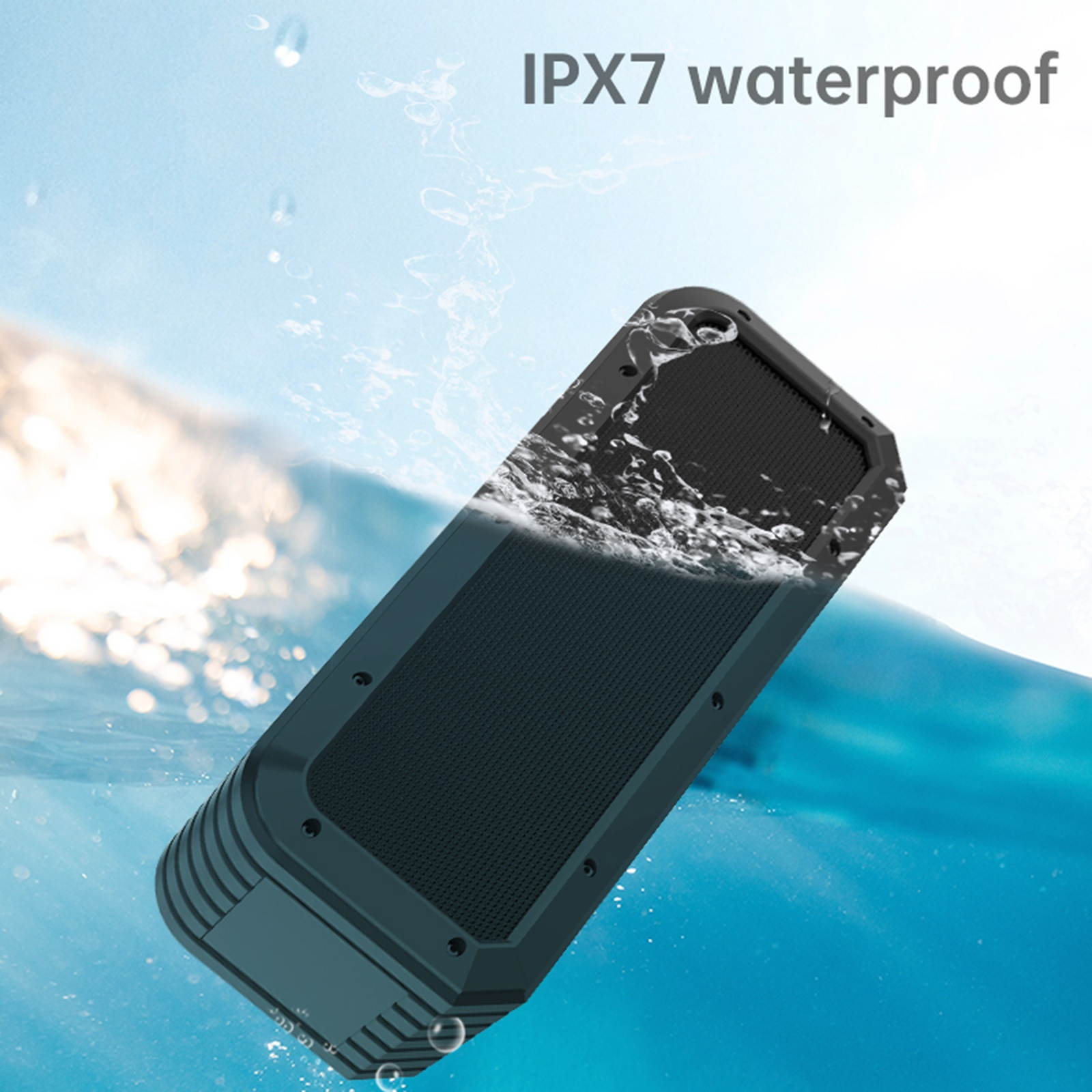 Cyboris X3S Wireless BT5.0 Speaker 40W IPX7 Waterproof TWS Speakers NFC Connection Super Bass Music Soundbox DSP TF Card Slot with Mic Dust-proof for Outdoor Sports