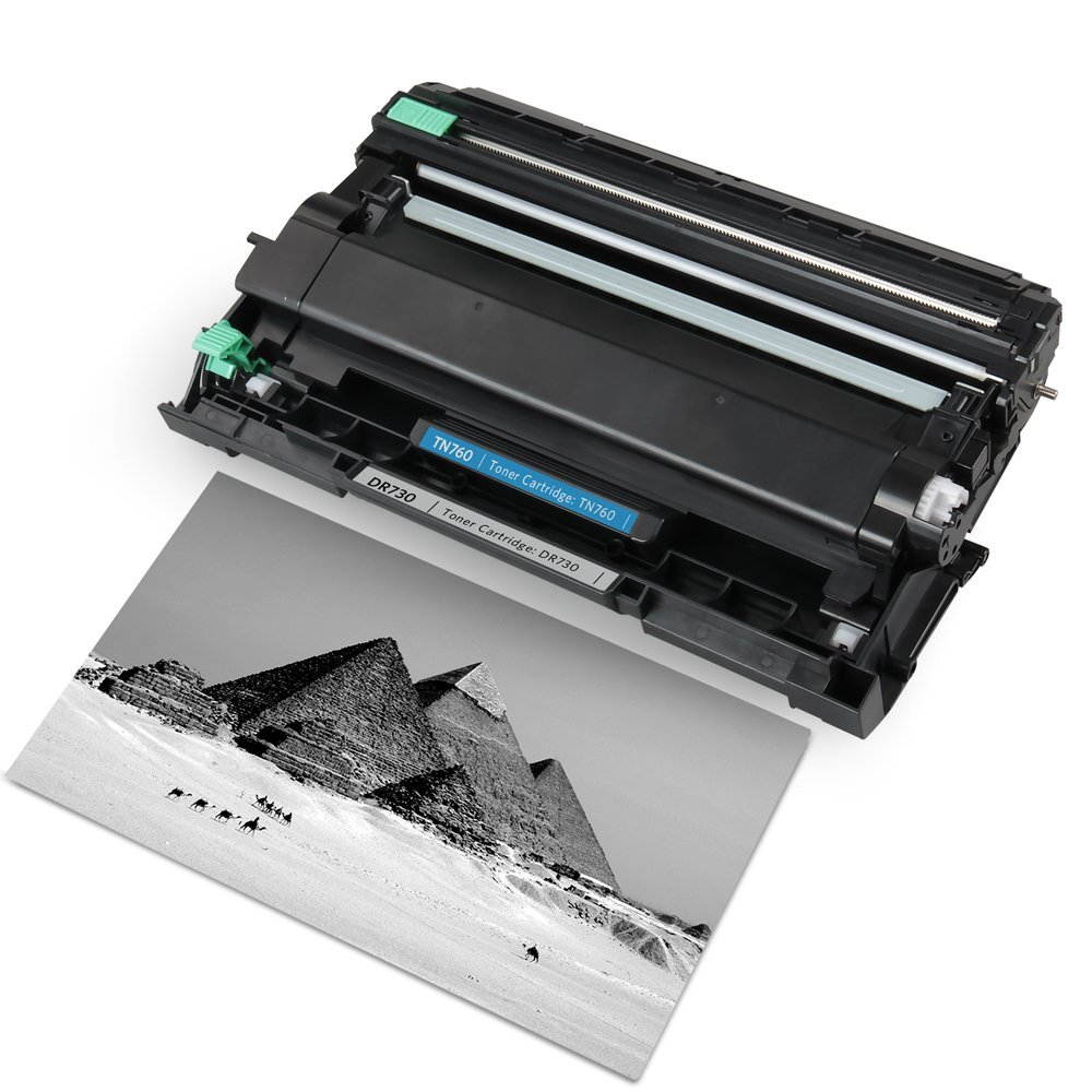 1PK DR730 Drum + 2PK TN760 Toner With Chip for Brother HL-L2350DW HL-L2390DW HL-L2395DW HL-L2370DW DCP-L2550DW MFC-L2710DW MFC-L2730DW MFC-L2750DW HL-L2370DWXL Printer