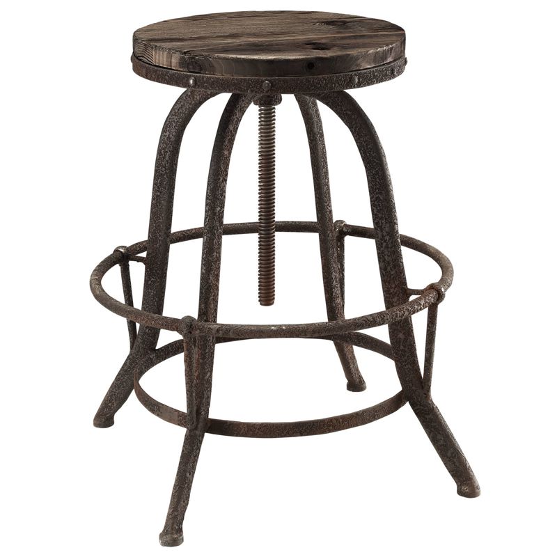 Set of 4 Collect Barstool Brown - Modway