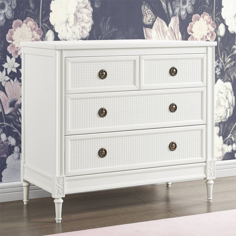 Delta Children Madeline 4 Drawer Dresser with Changing Top - Bianca White