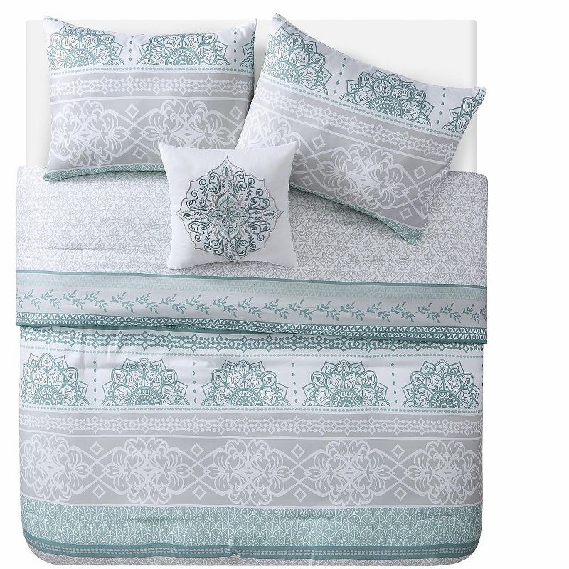 VCNY Home Mateo Sage Green Medallion Bed-in-a-Bag Comforter Set - Sage 8 Piece King Bed-in-a-Bag Comforter Set