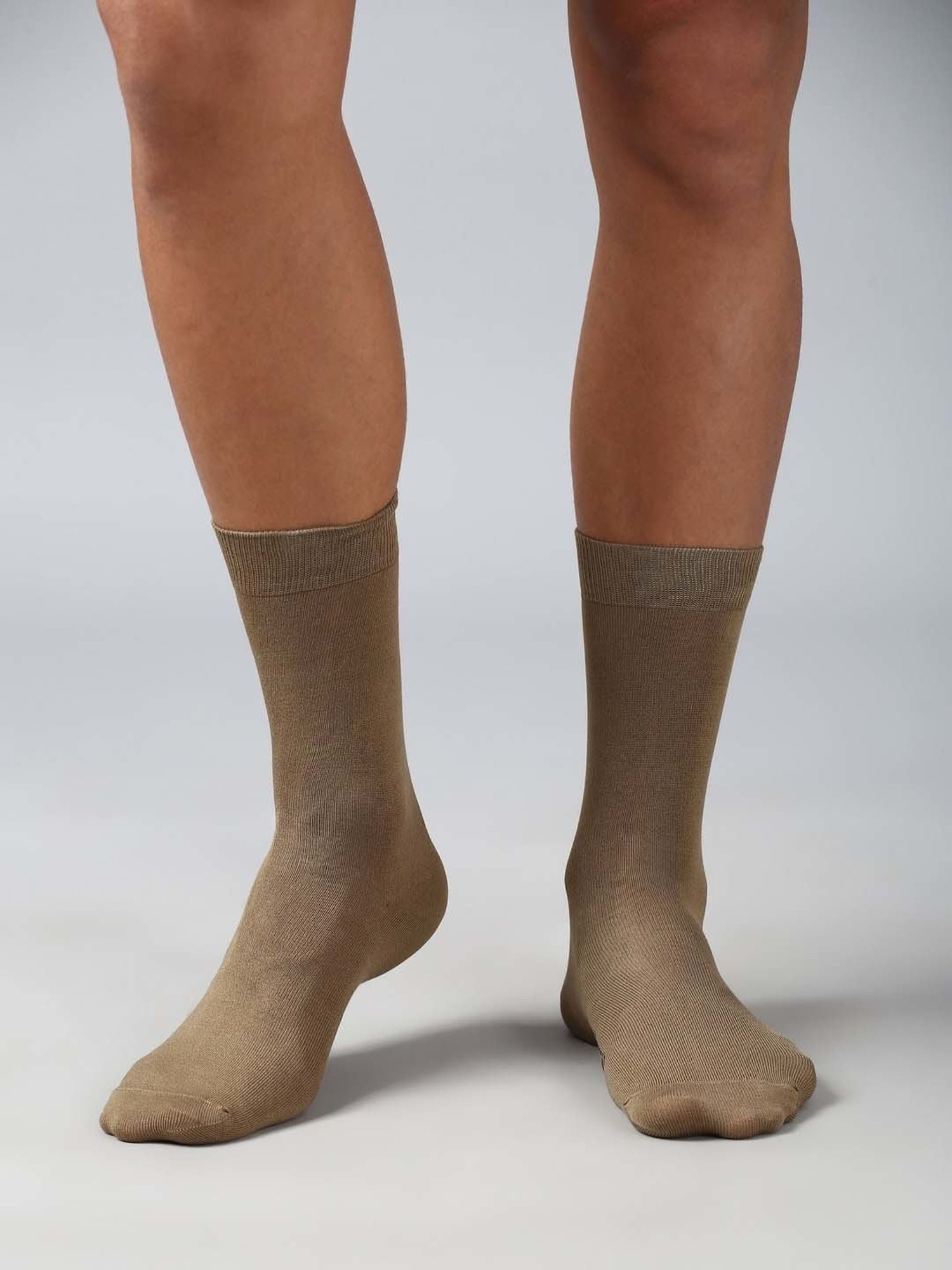 Van Heusen Brown Cotton Solid Socks - Set of 1