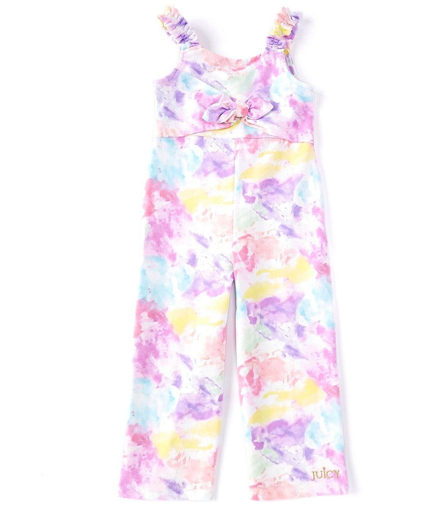 Juicy Couture Little Girls 2T-6X Tie-Front Tie-Dye Jumpsuit