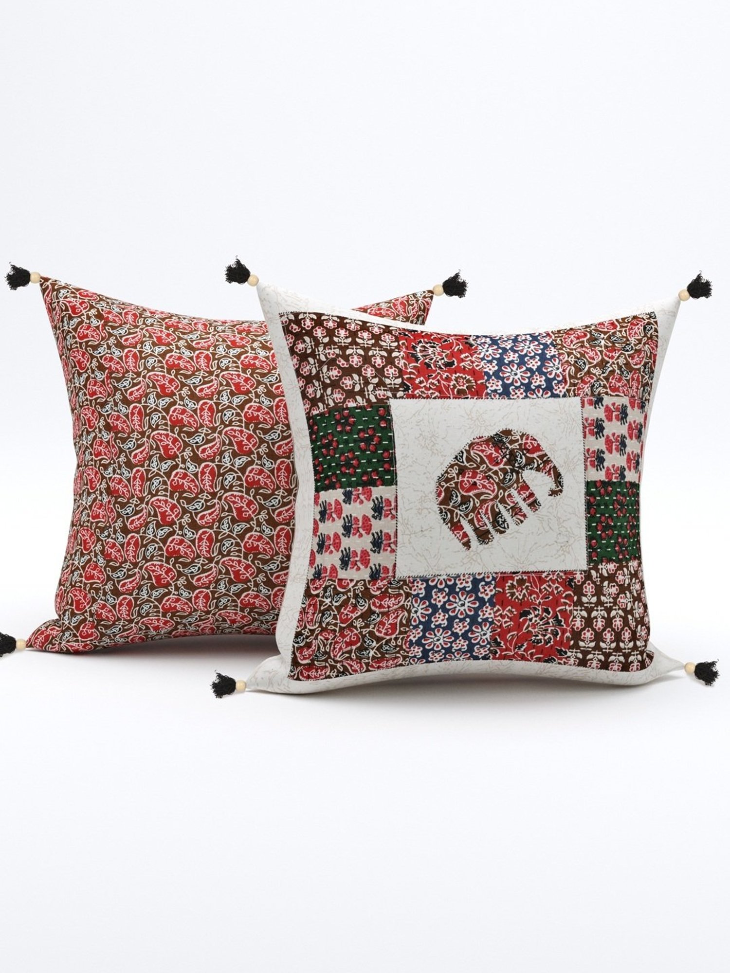 Living Roots Jaipuri Multicolor Cotton Cushion Covers - Set of 5