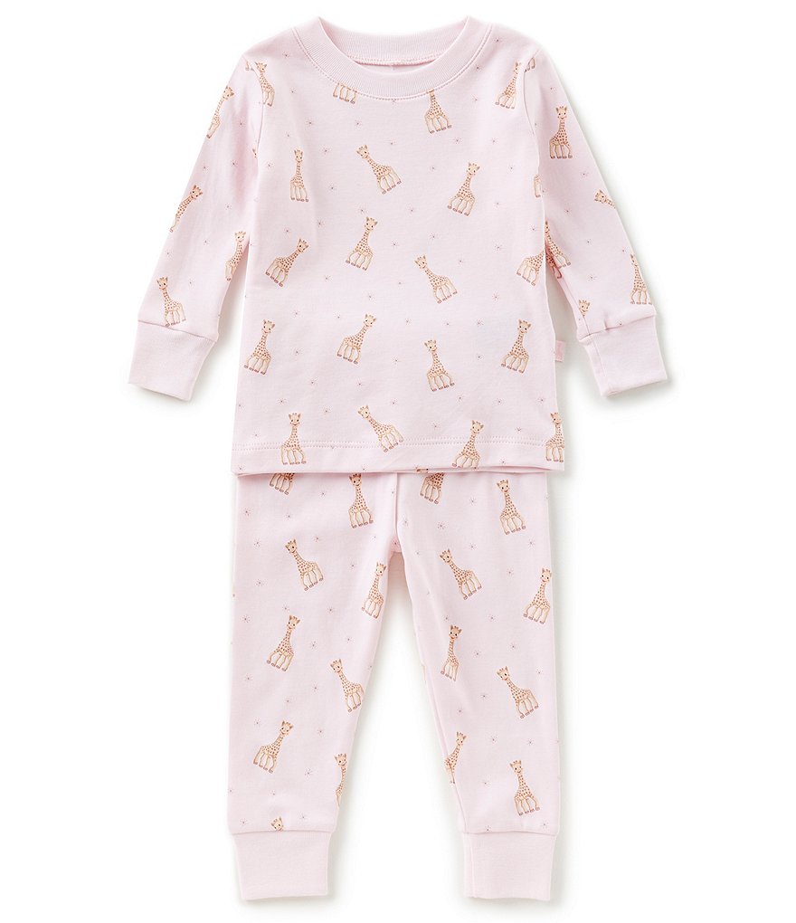 Kissy Kissy Baby Girls 12-24 Months Sophie La Girafe Printed Top & Bottom Pajama Set