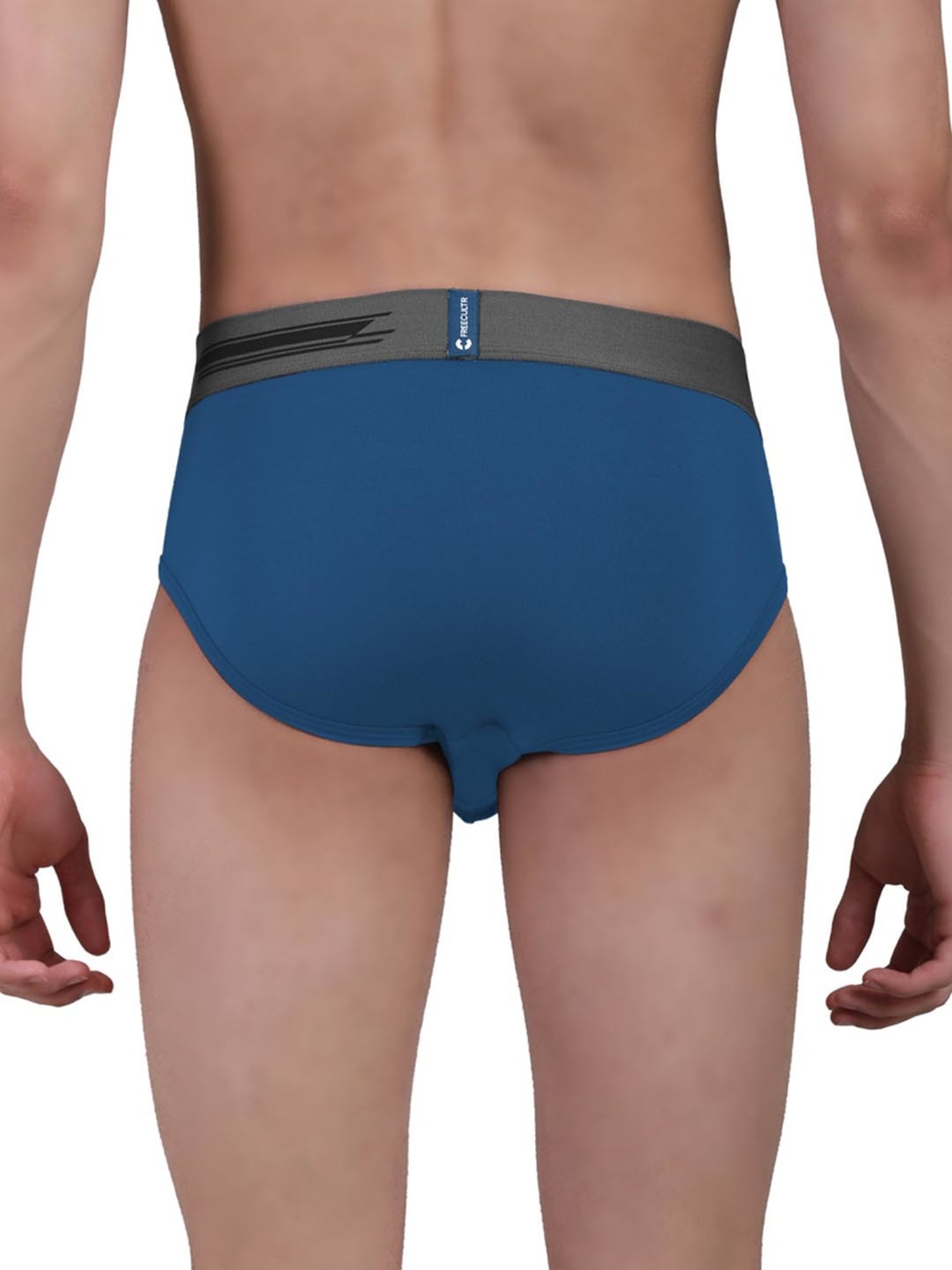 Freecultr Midnight Blue & Ash Grey Comfort Fit Briefs - Pack of 2