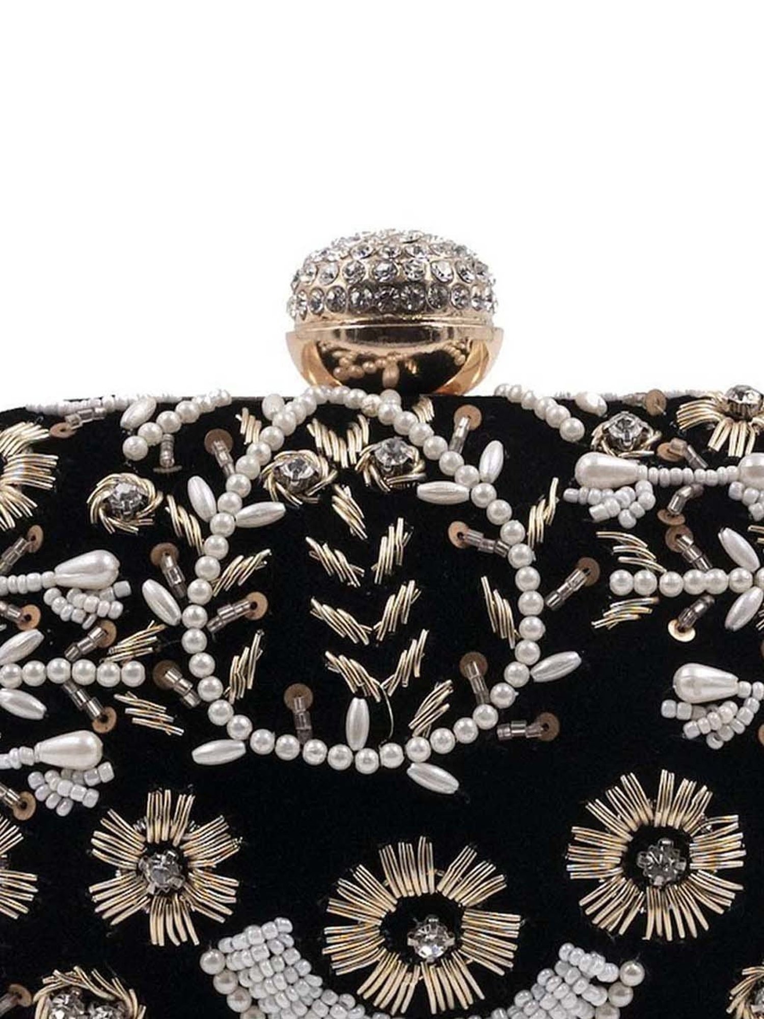 Sugarcrush Black Embellished Clutch