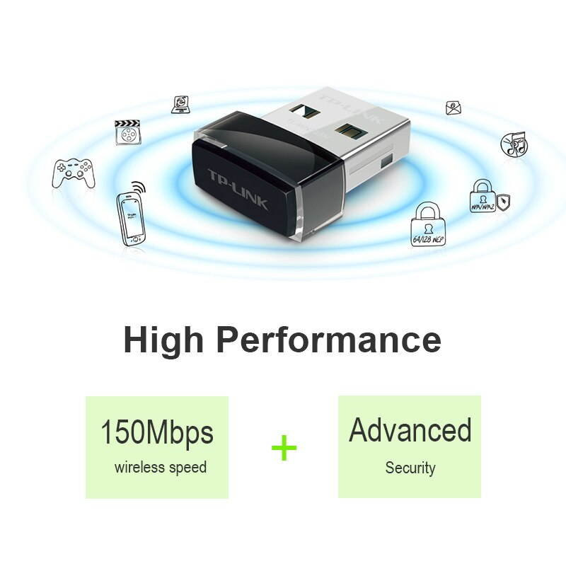 1 pcs TP LINK 150Mbps Wireless Network Card IEEE802.11n Wifi Adapter 2.4G USB Wifi Antenna Adapter WIFI Dongle for PC