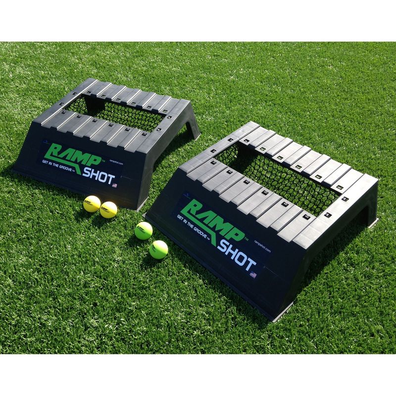 RampShot Extreme Cornhole Family Outdoor Yard Game Set w/ 2 Ramps, 4 Balls, 2 Nets and Instructions