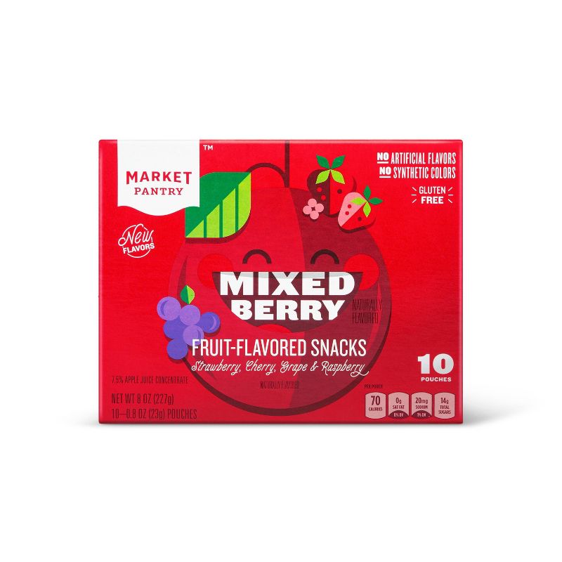 Mixed Berry Fruit Flavored Snacks - 10ct - Market Pantry™
