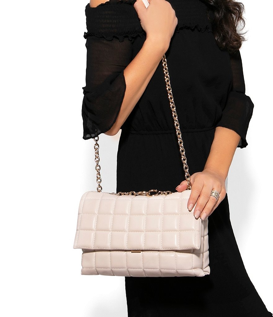 House of Want H.O.W. We Step Up Quilted Vegan Leather Shoulder Bag