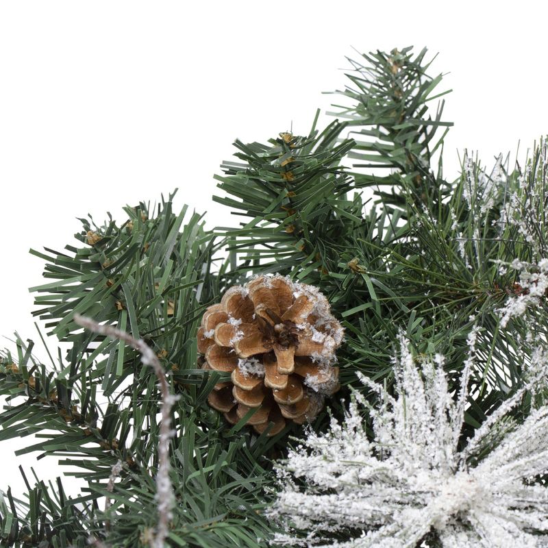 Northlight 26" Unlit Frosted Pinecone and Berry Artificial Christmas Swag