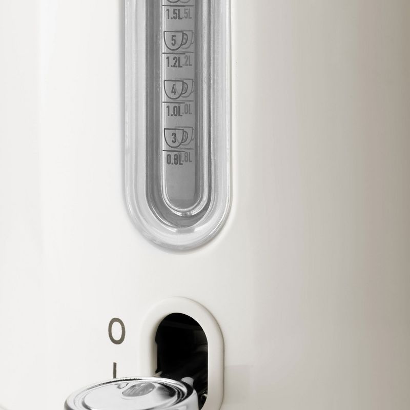 Haden Heritage 75012 1.7 Liter Stainless Steel Body Retro Electric Tea Kettle & Haden Heritage 75013 4 Slice Wide Slot Retro Toaster, Ivory White