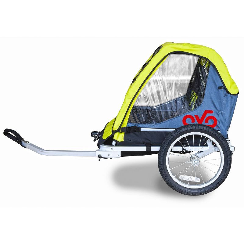 Cyclic Double 2 Seat Kids' Bike Trailer - Gray/Green