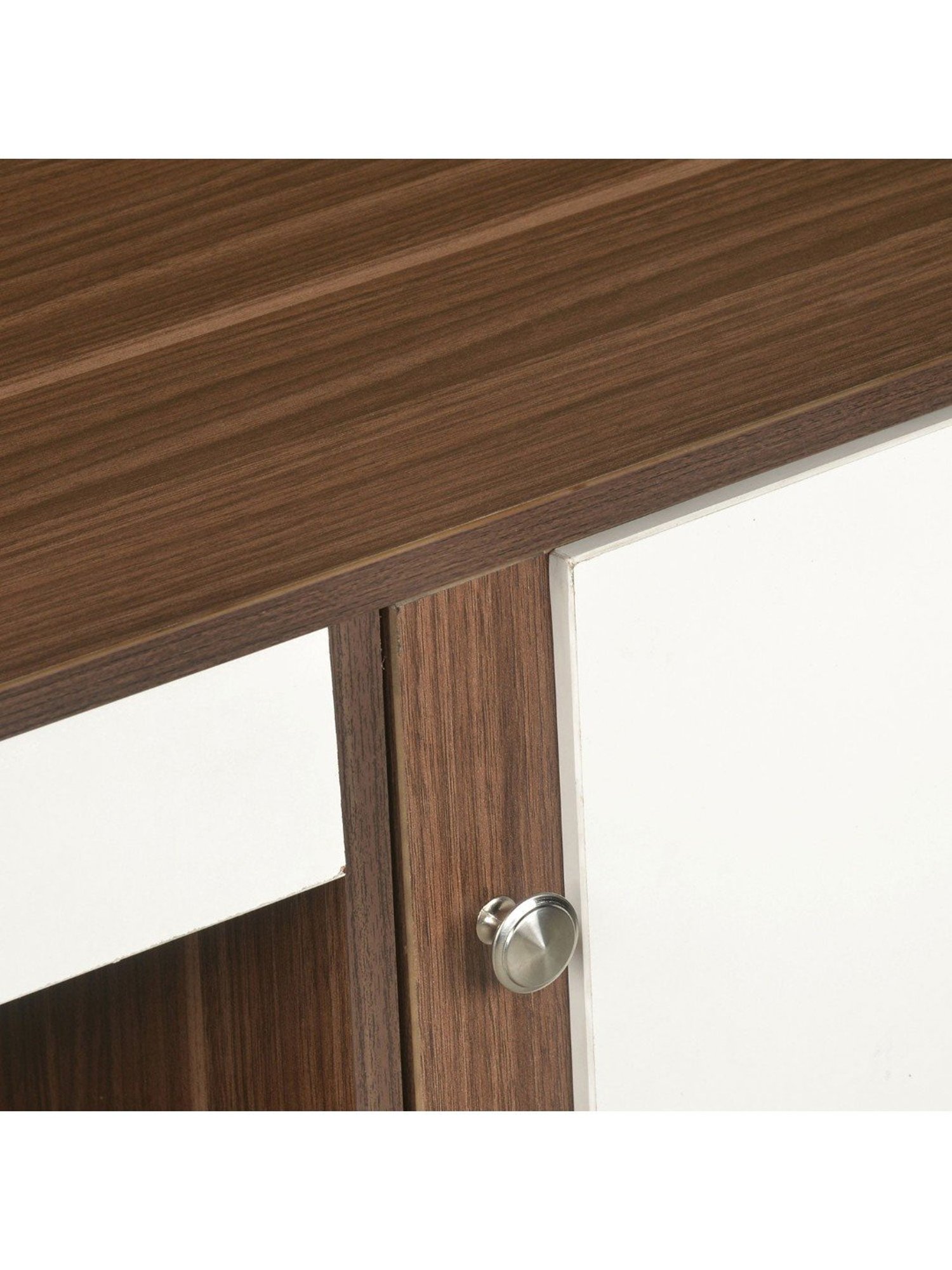 Nilkamal Hope Brown & White Engineered Wood Coffee Table with Shelf & Cabinet Storage