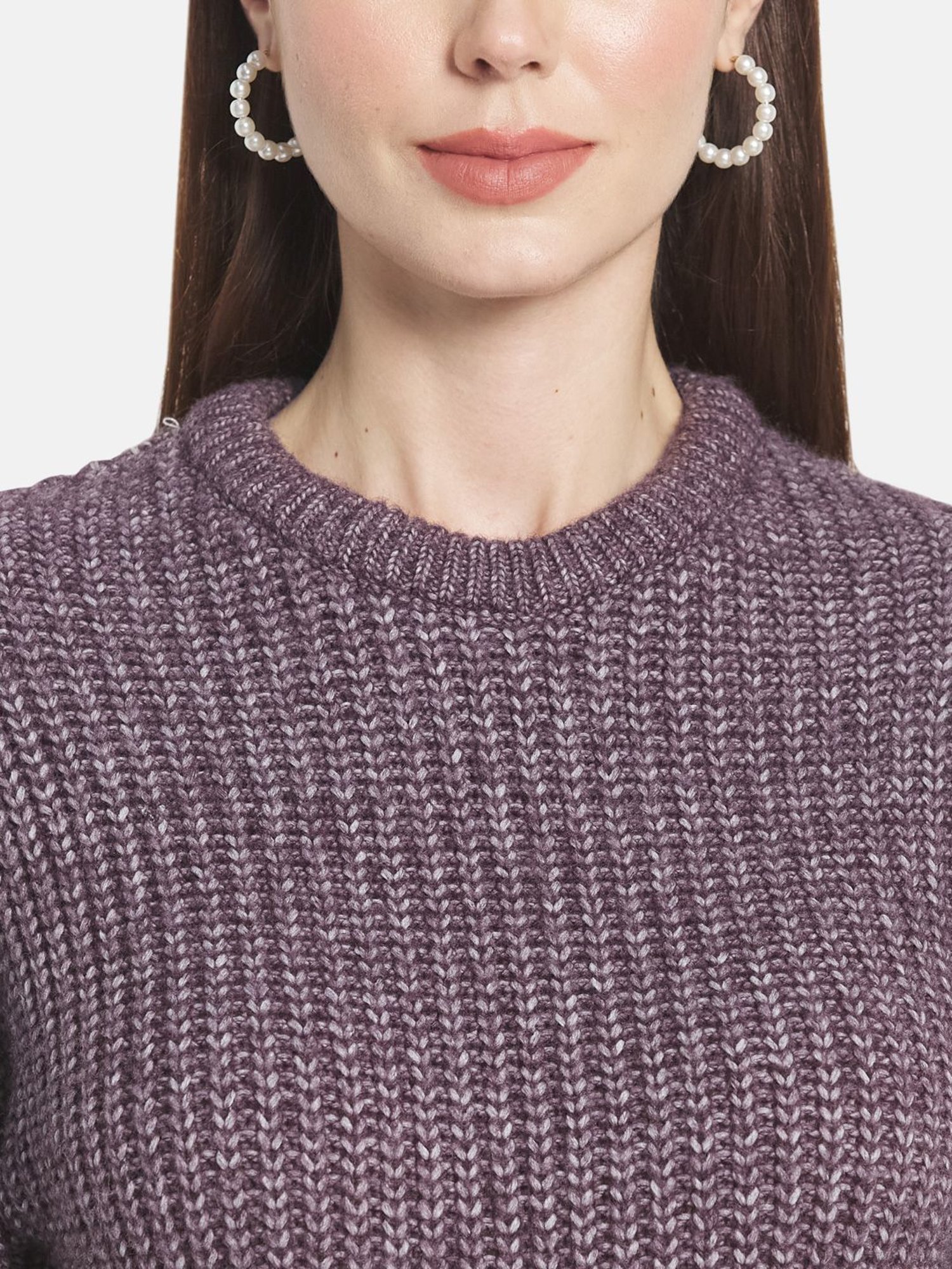 METTLE Purple Regular Fit Pullover