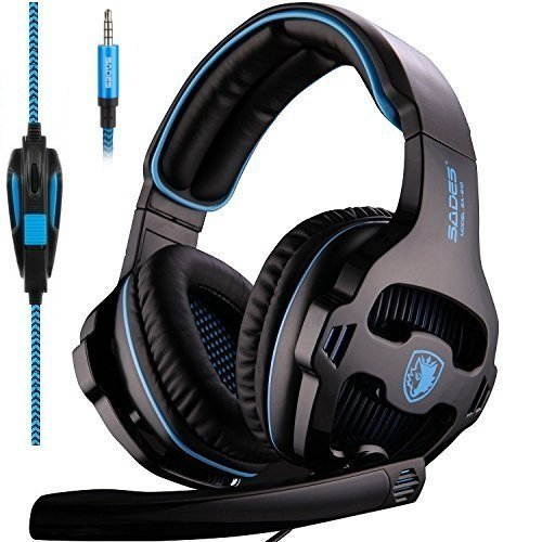 PS4 Xbox One Gaming Headset, SADES 810 PC Gaming Headphone 3.5mm Jack Stereo Sound Over-ear Headphone with Microphone Volume Control