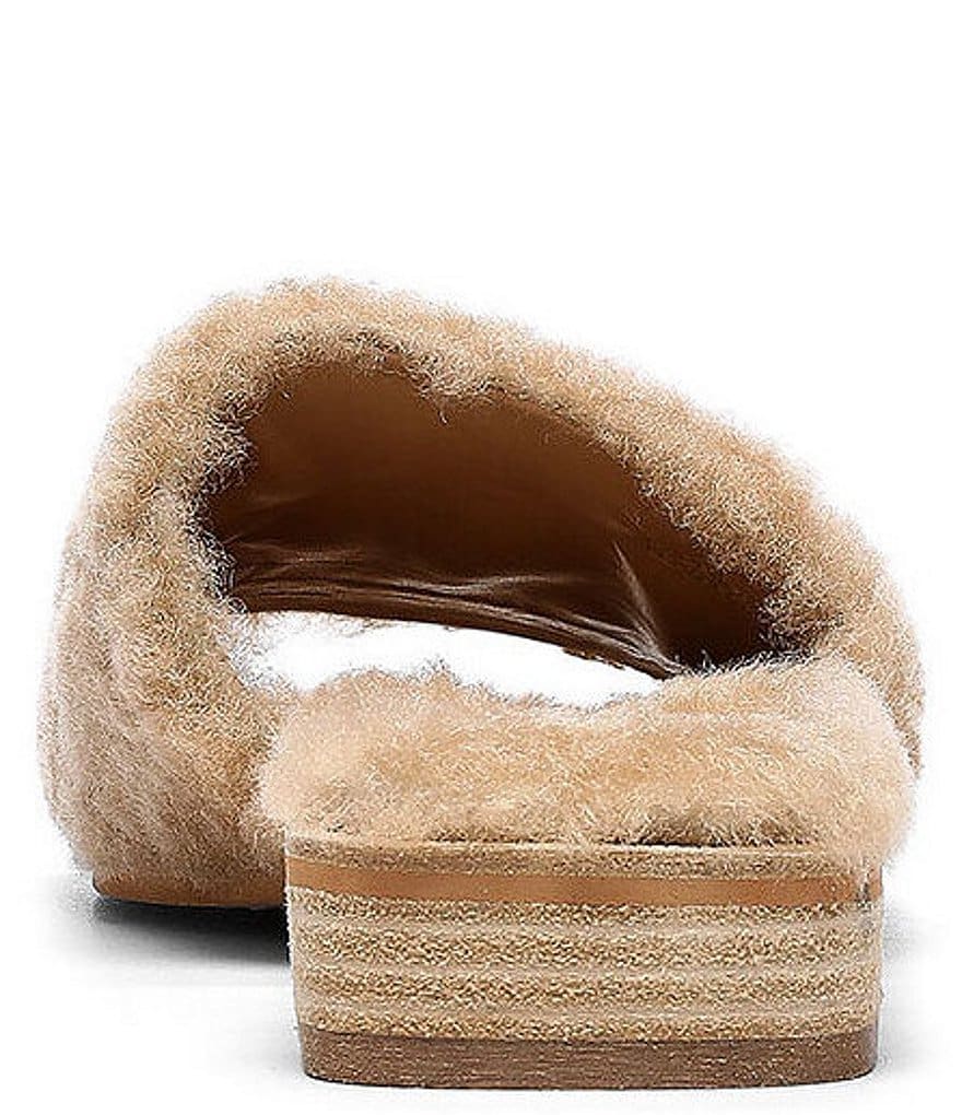 Donald Pliner Leslie Shearling Square Toe Slides