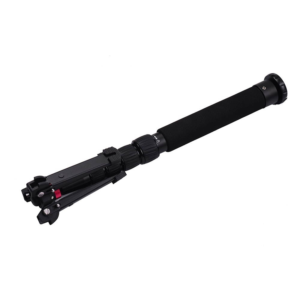 Multifunctional Photography Camera Monopod Aluminum Alloy with Detachable Tripod Stand Base 1/4 Inch & 3/8 Inch Screw Mount 46.5-128cm Adjustable Height Max. Load 5kg for DJI Rosin-S Zhiyun Crane 2/3