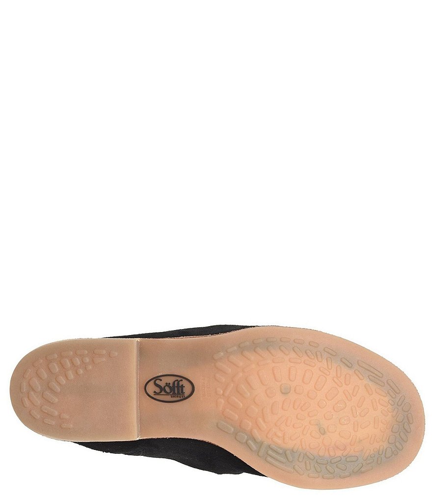 Sofft Netta Suede Stack Heel Peep Toe Mules