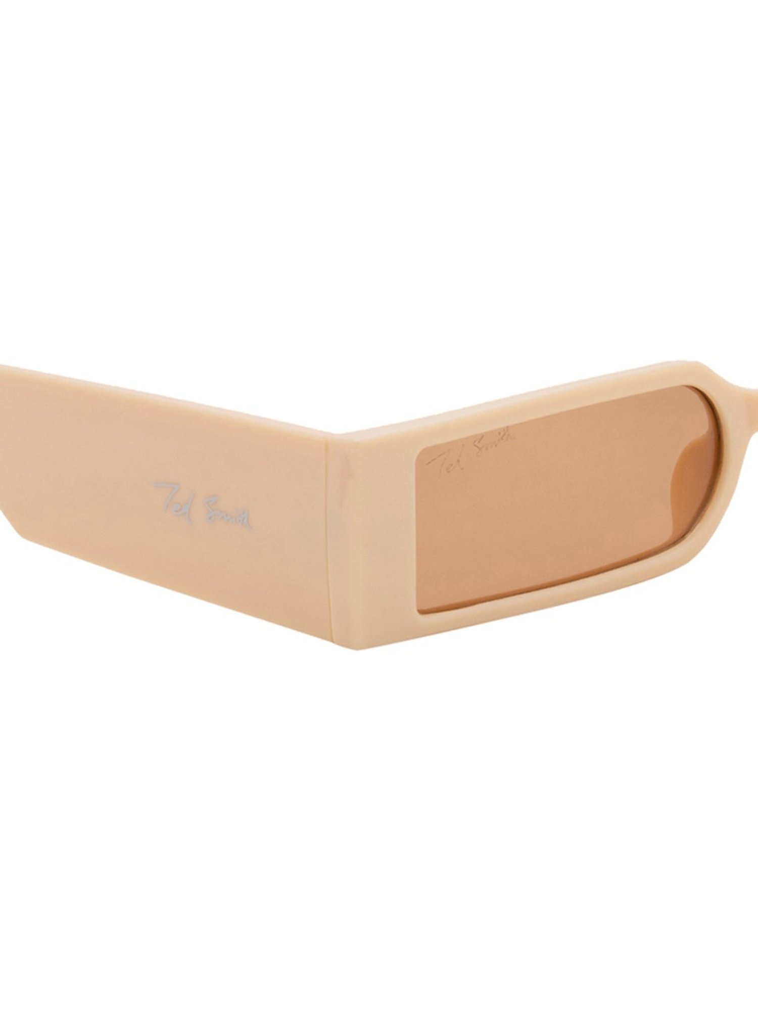 Ted Smith Brown Square UV Protection Unisex Sunglasses