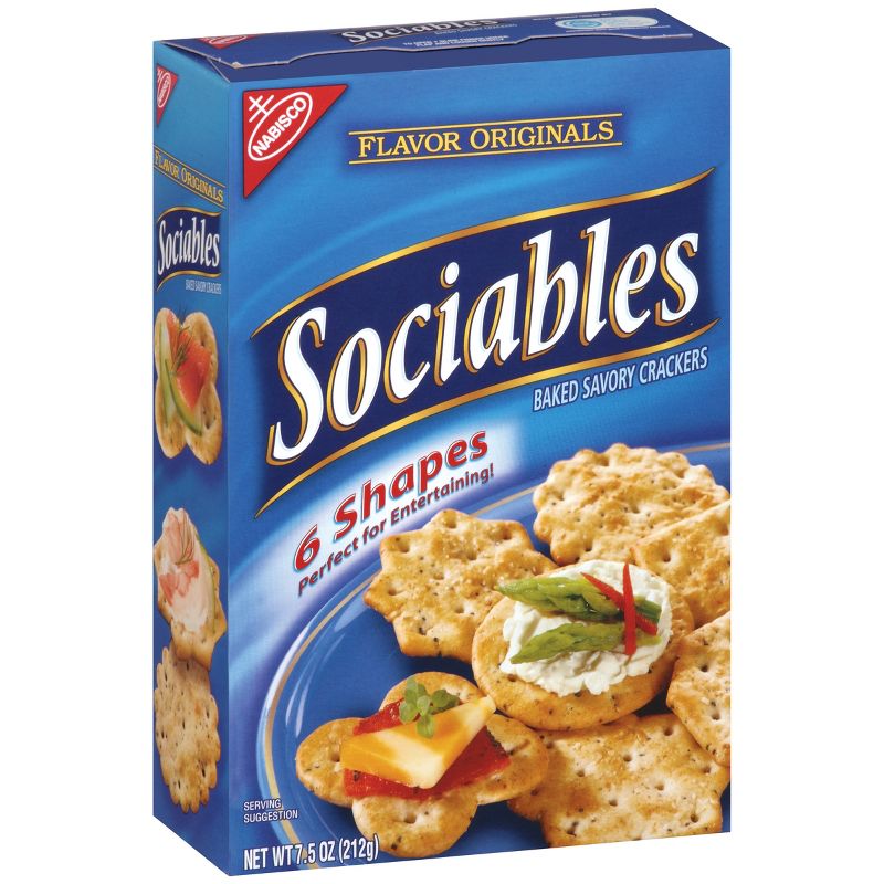 Sociables Baked Crackers - 7.5oz