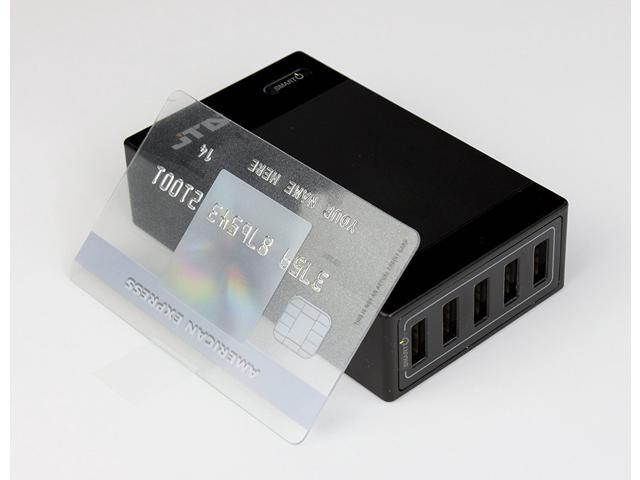 JTD &reg; 40W (5V8A) 5-Port High Speed Desktop USB Wall Charger Quick Charge with SMART POWERTM Technology for iPhone, iPad Air 2, Samsung Galaxy S6 / S6 Edge, Nexus, HTC M9, Nokia and More (Black)