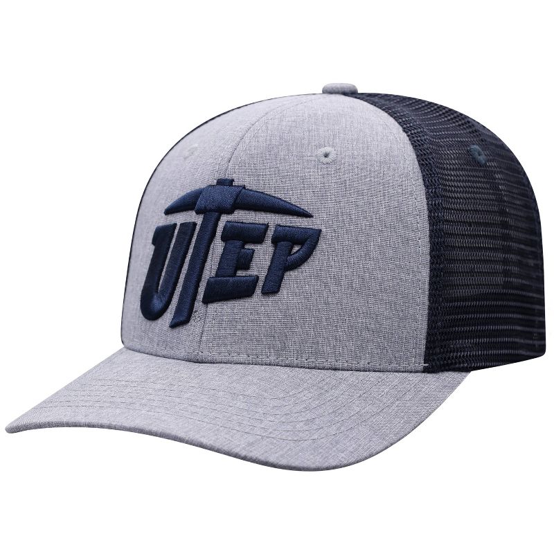 NCAA UTEP Miners Men's Gray Chambray with Hard Mesh Snapback Hat