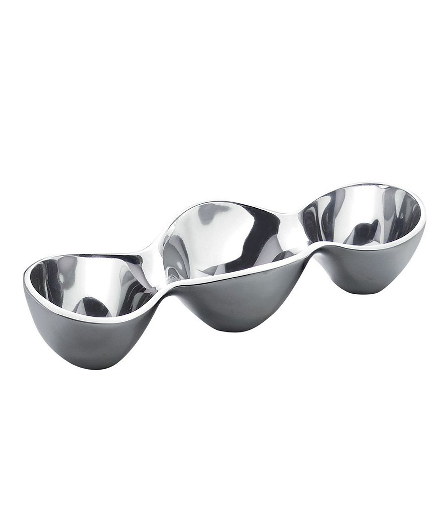 Nambe Triple Condiment Server
