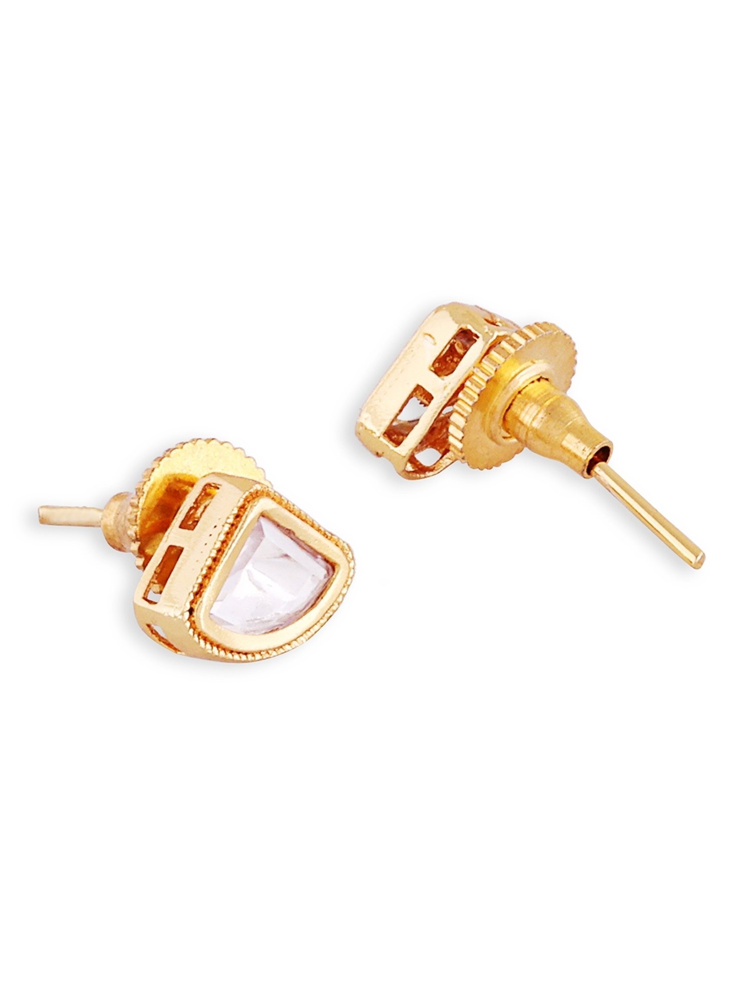 Abdesigns Gold-Plated American Diamond & Black Beaded Mangalsutra