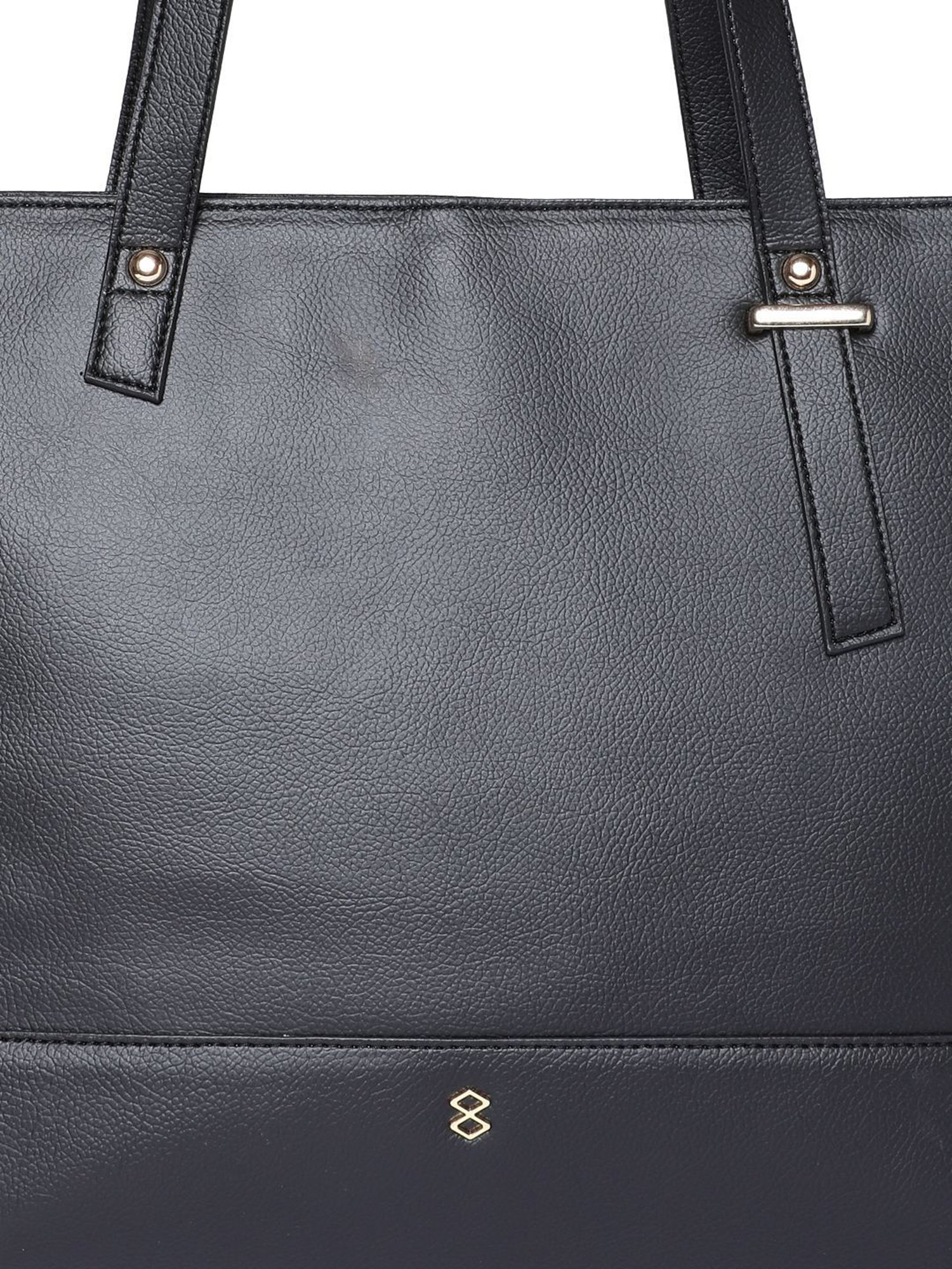 Horra Black Medium Tote Bag