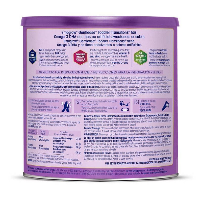 Enfagrow Toddler Transitions Gentlease Powder Formula - 20oz