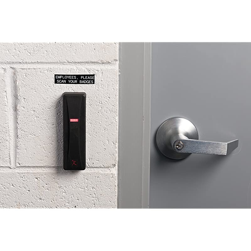 High Adhesion Vinyl Label Tape MC1500595BKWT White on Black Vinyl Film Compatible with BMP51 and BMP53 Label Printers 25 Length 15quot Width