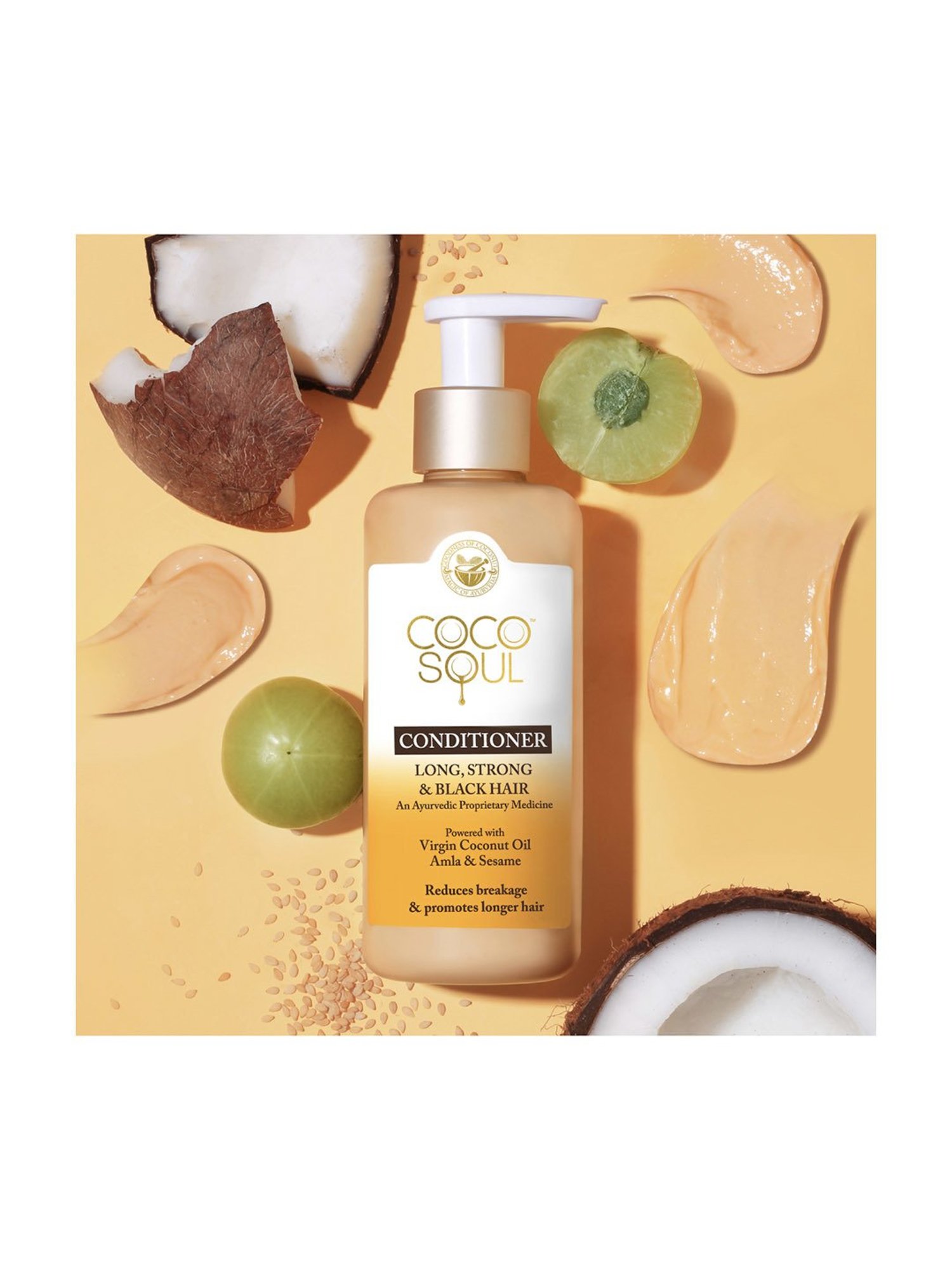 Coco Soul Conditioner for Long, Strong & Black Hair with Ayurvedic Medicine - 200 ml