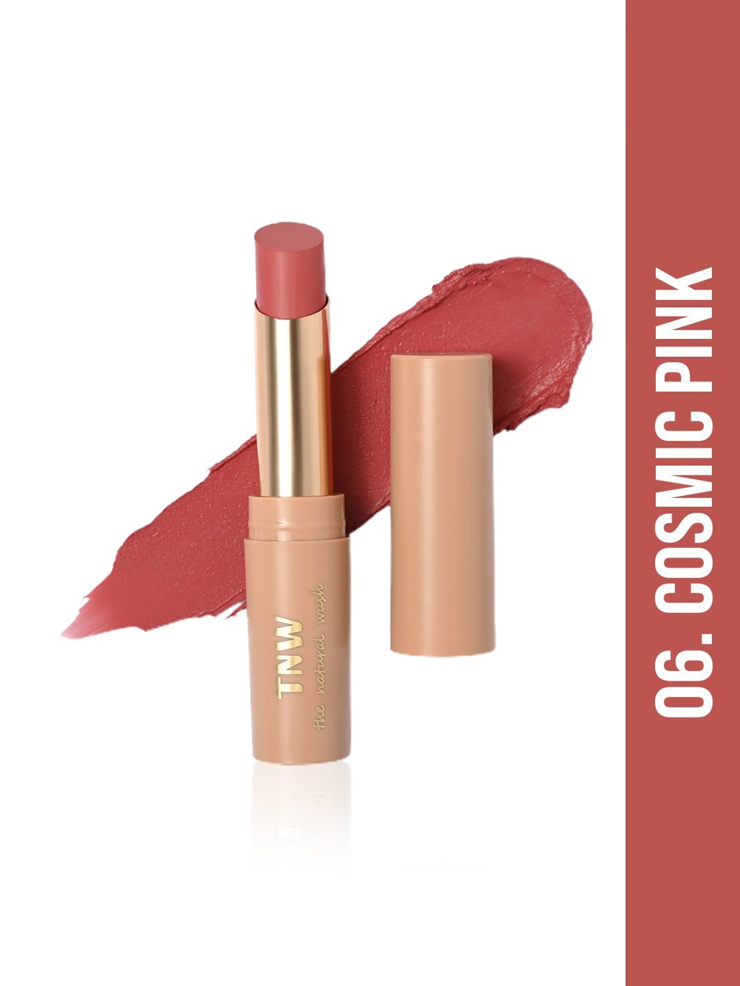 TNW-The Natural Wash Silky Matte Fusion Longstay Lip Color 06 Cosmic Pink - 3.5 gm