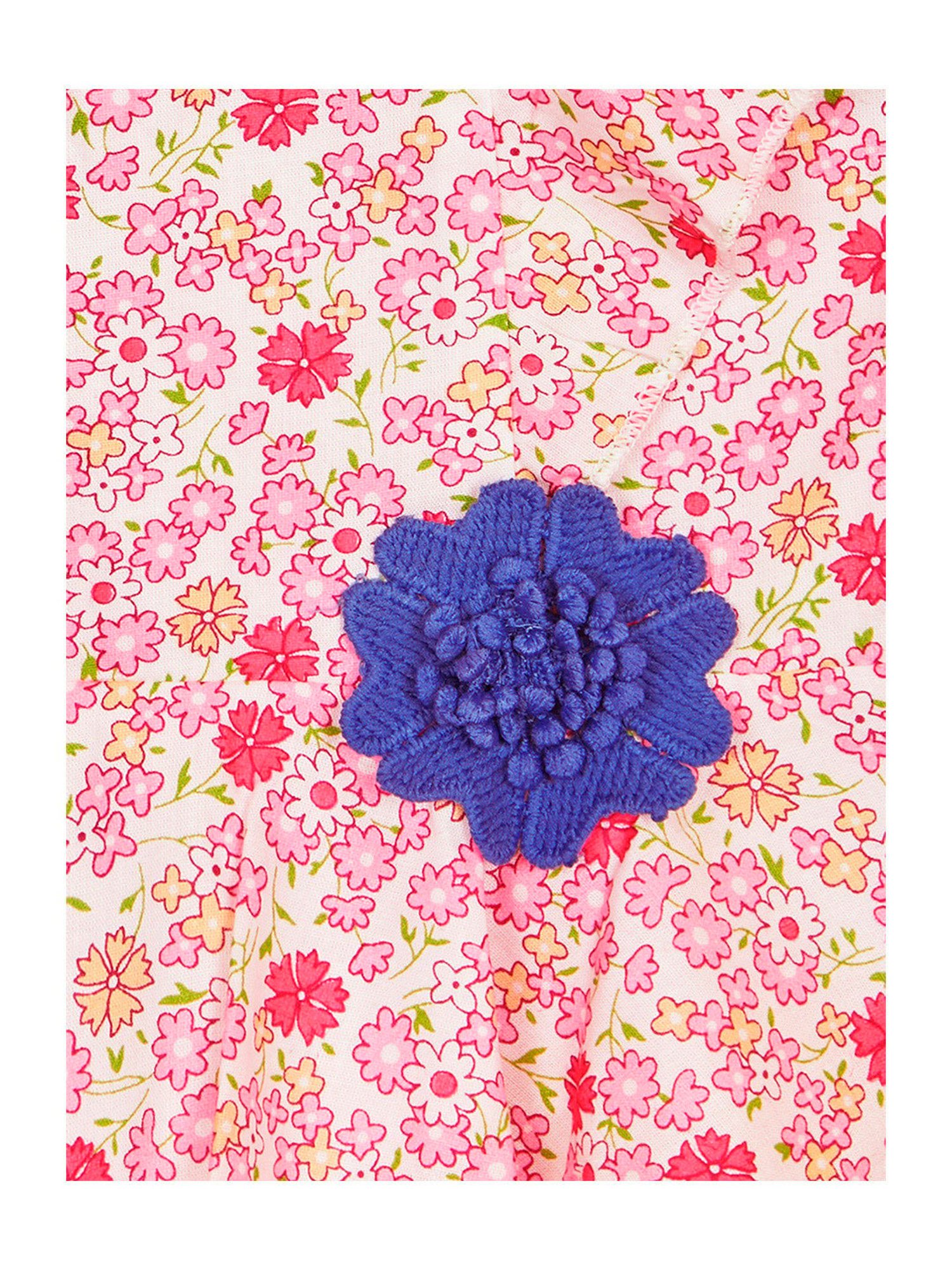 Budding Bees Kids Pink & Blue Floral Print Top with Shorts