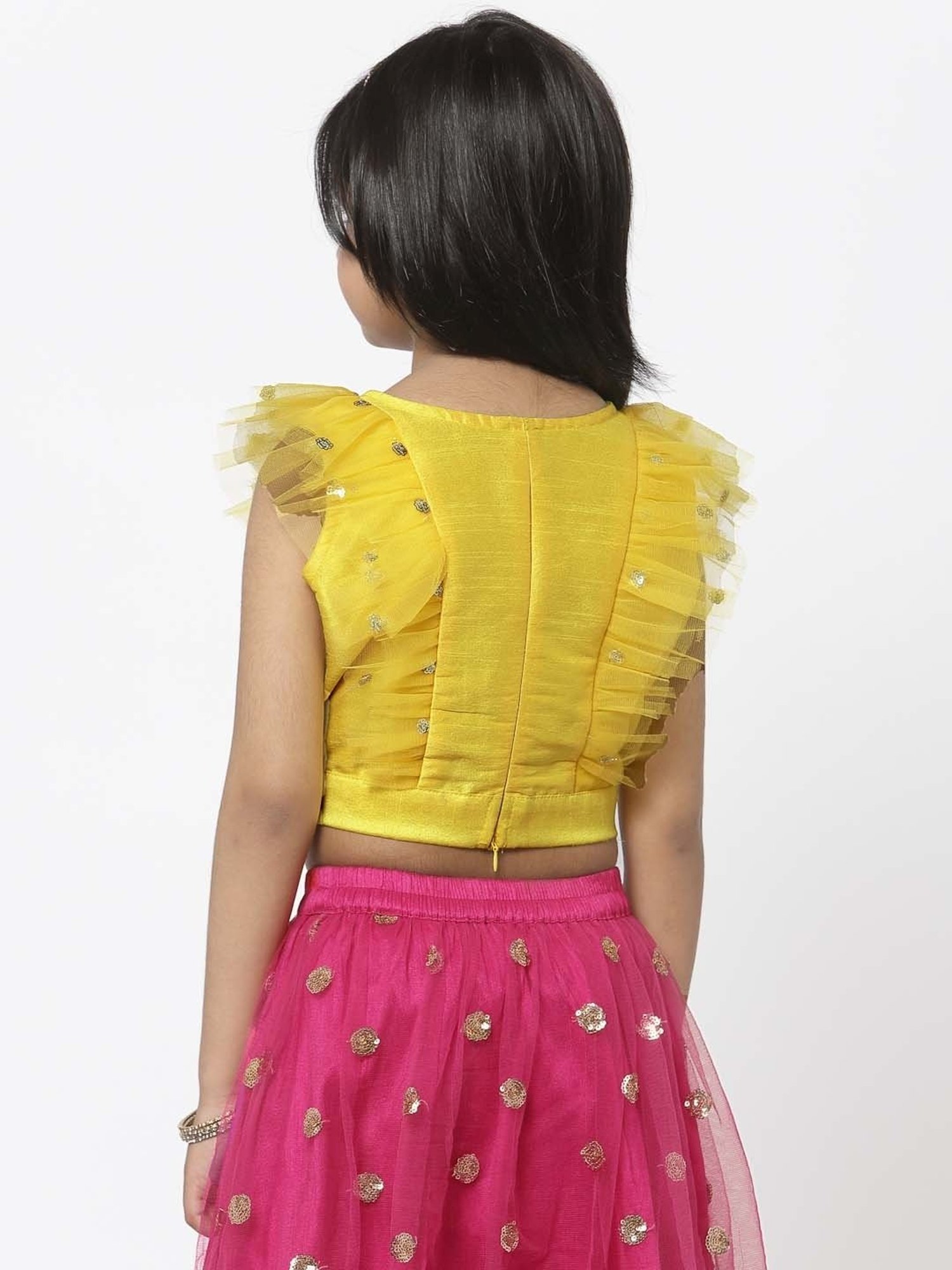studiorasa Kids Yellow Sequence Top